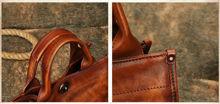 Classic Small Ladies Leather Tote Bag Genuine Leather Crossbody Bags