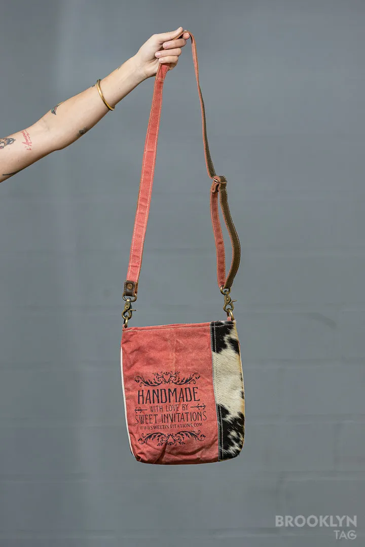 Coral Crossbody Canvas Bag