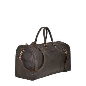 Corral Handcrafted Large Genuine Leather Brown Duffle Bag D1285