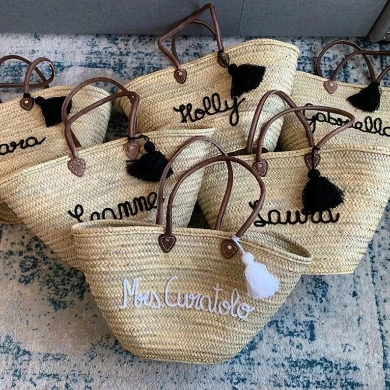 customized straw bags Personalized WEDDING GUEST GIFT monogrammed bag bridal shower bags,custom beach bag,straw tote,embroidered bag