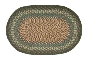 Dark Green Braided Rug In Different Sizes
