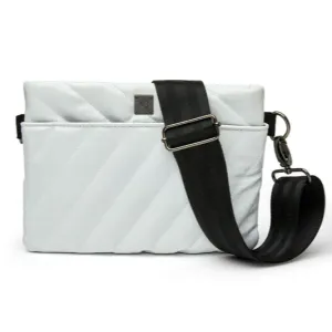 DIAGONAL BUM BAG White Patent
