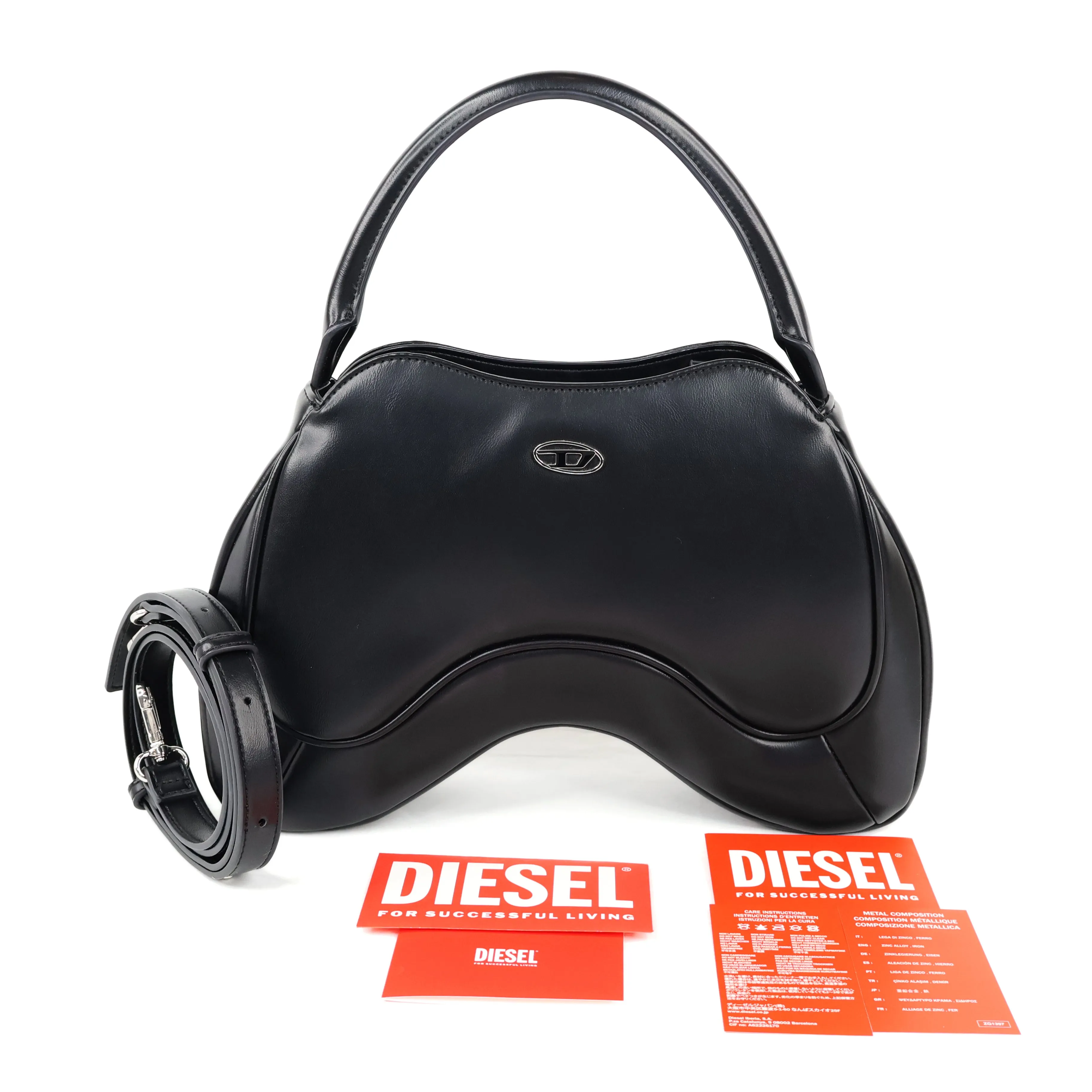 Diesel Top Handle Crossbody Bag Black