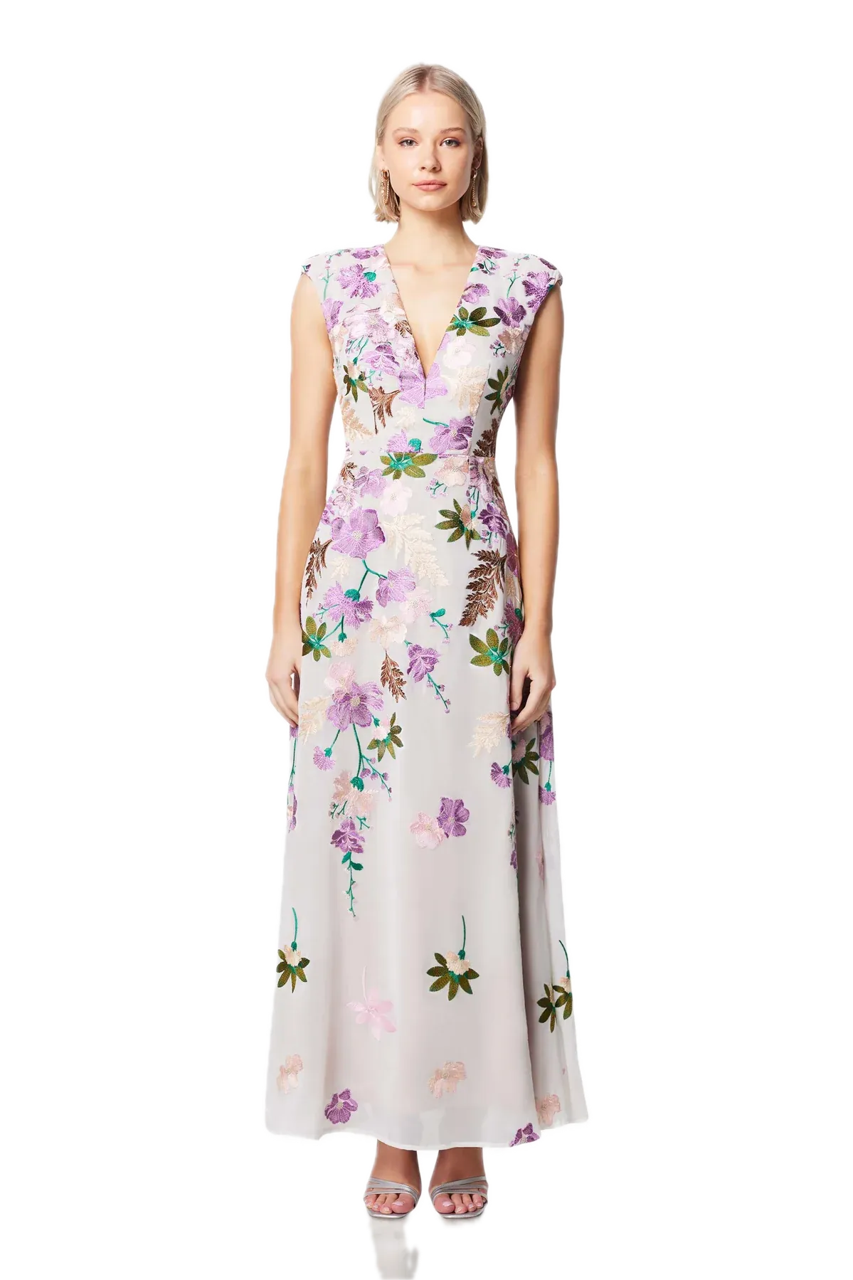 Elliatt Venetian Floral Maxi Dress in Multi Reverie – Elegant Embroidered Gown