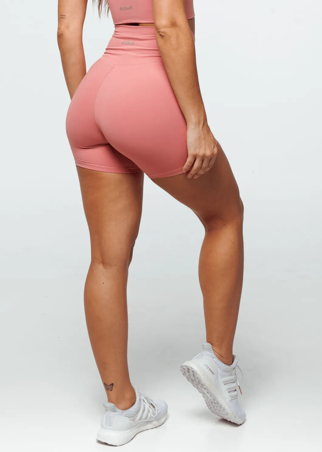 Essence Cross Shorts - Coral Pink