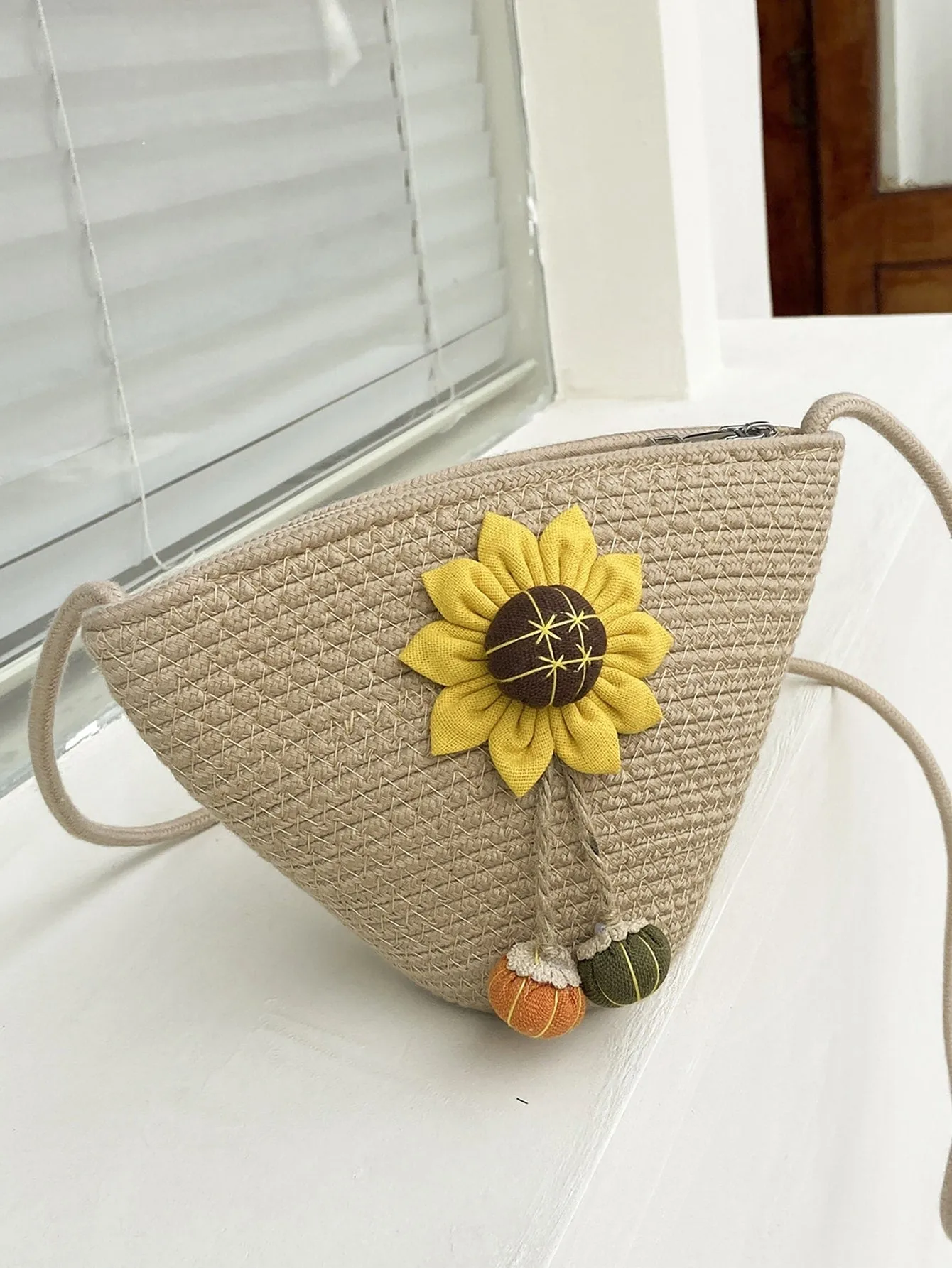Floral Decor Crossbody Bag