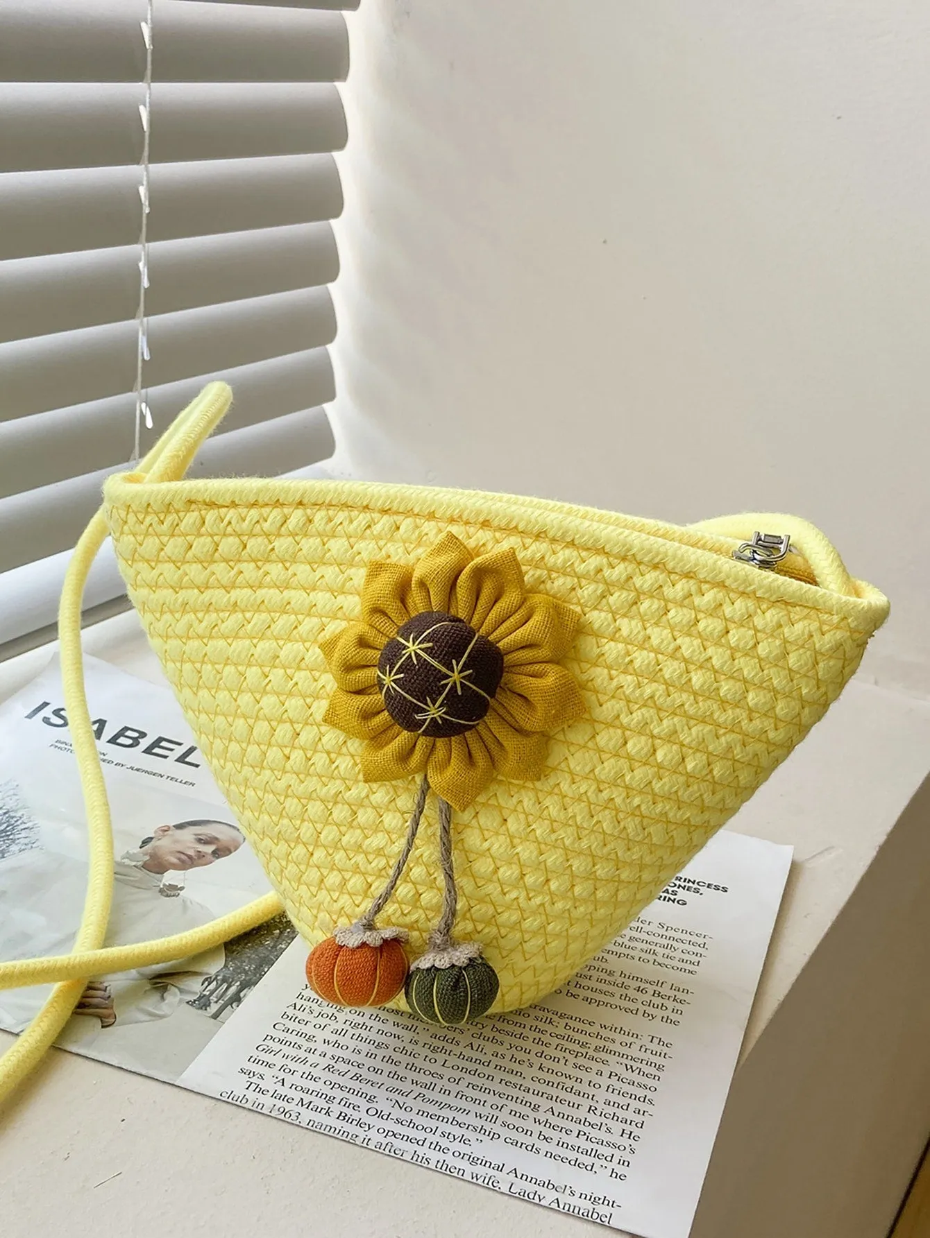Floral Decor Crossbody Bag