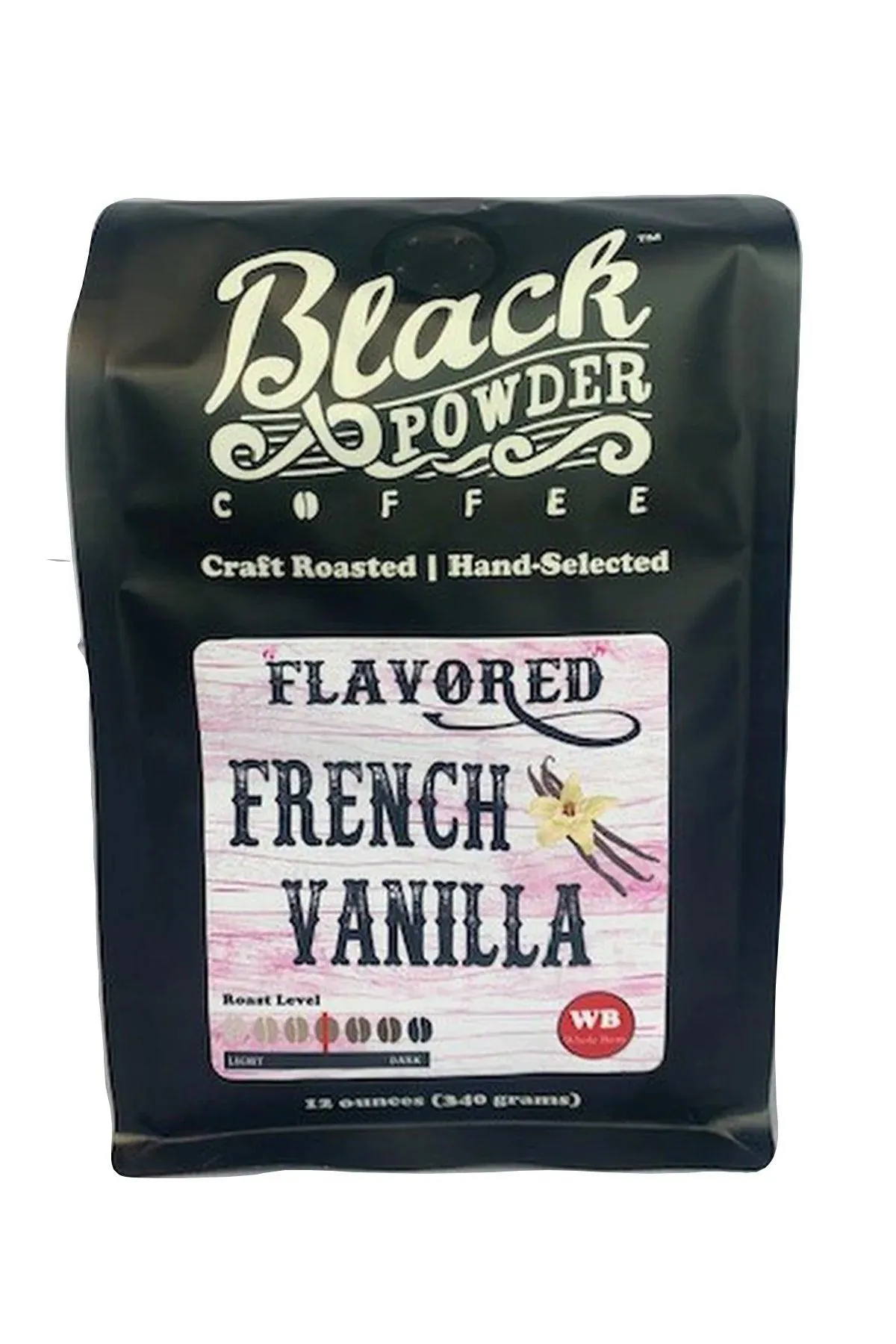 French Vanilla Black Powder Ground Coffee