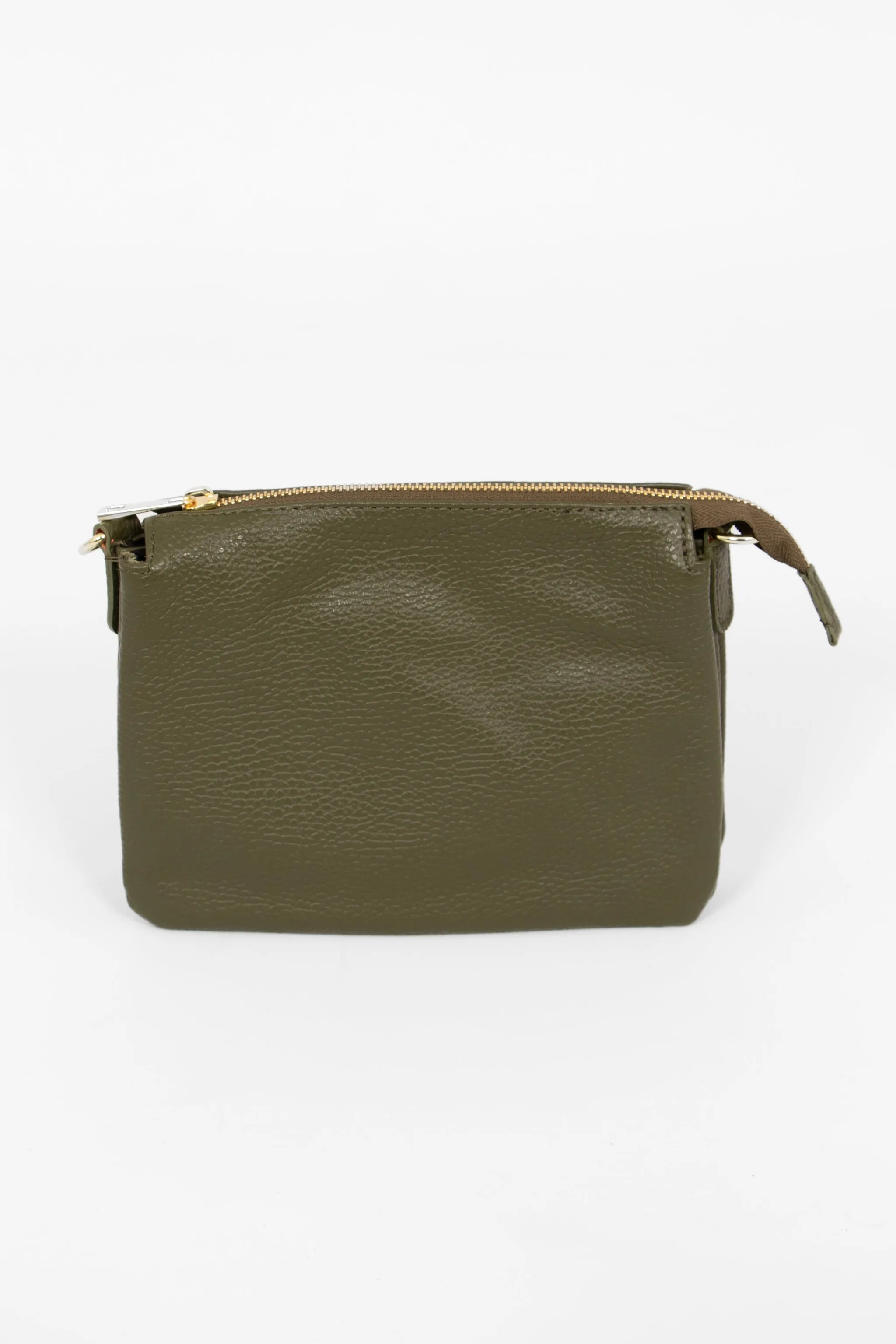Gia Crossbody Bag - Khaki, Pebbled