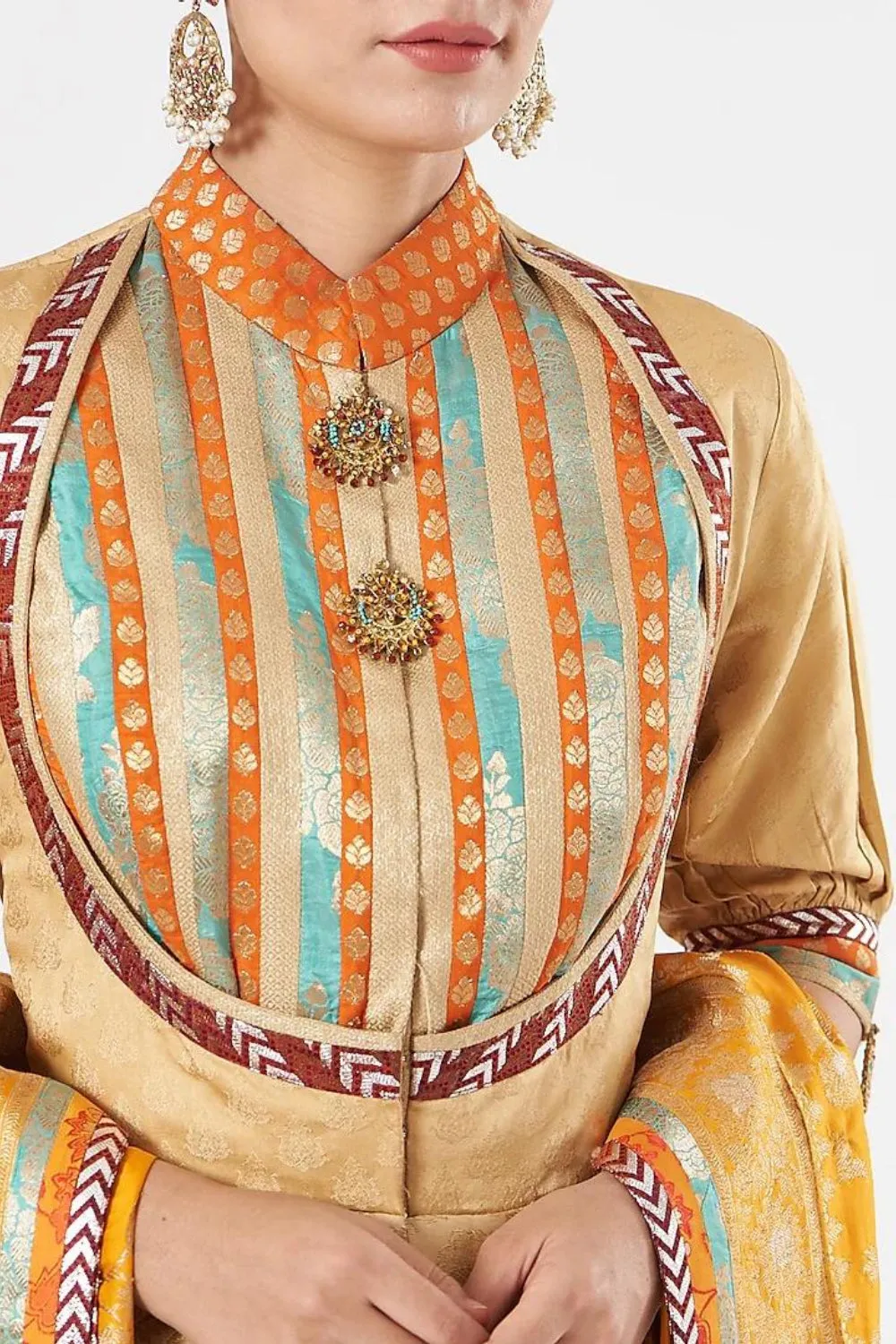 Gold Lamme Dhoti Set