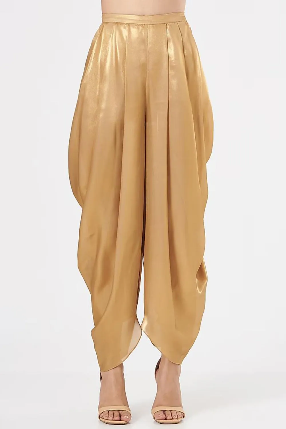 Gold Lamme Dhoti Set