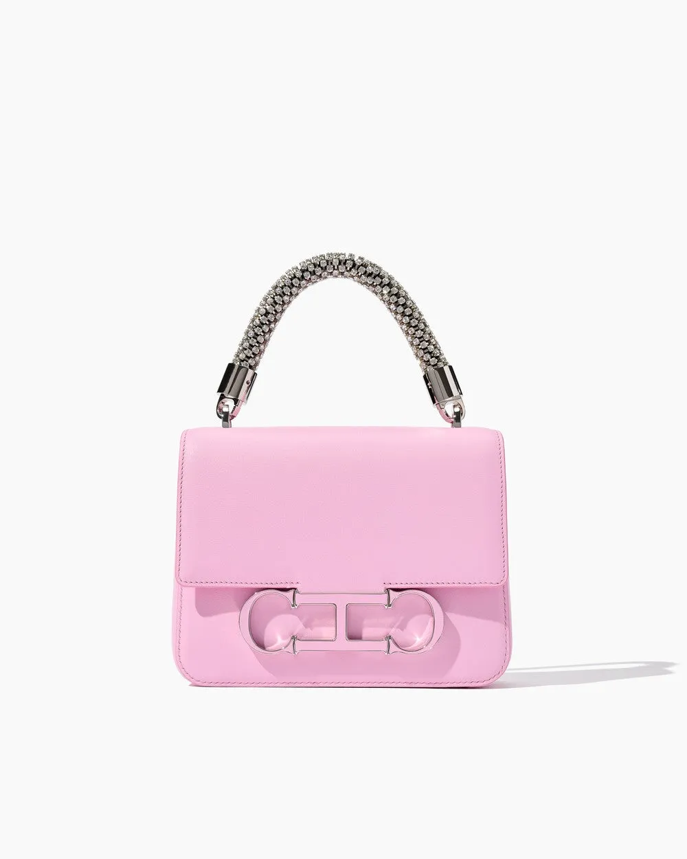Handbag with Detachable Handle in Crystals