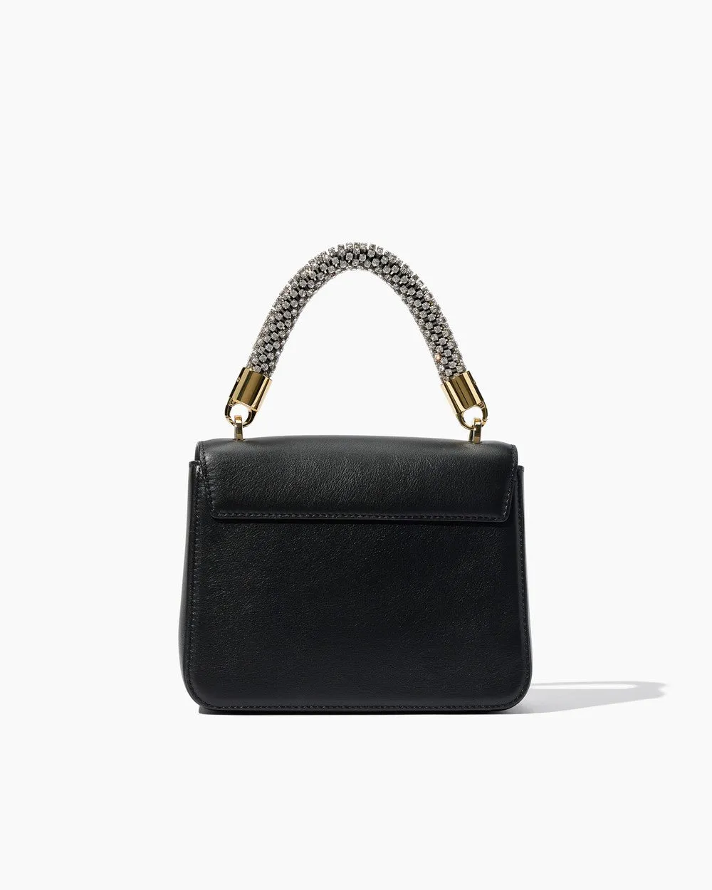 Handbag with Detachable Handle in Crystals