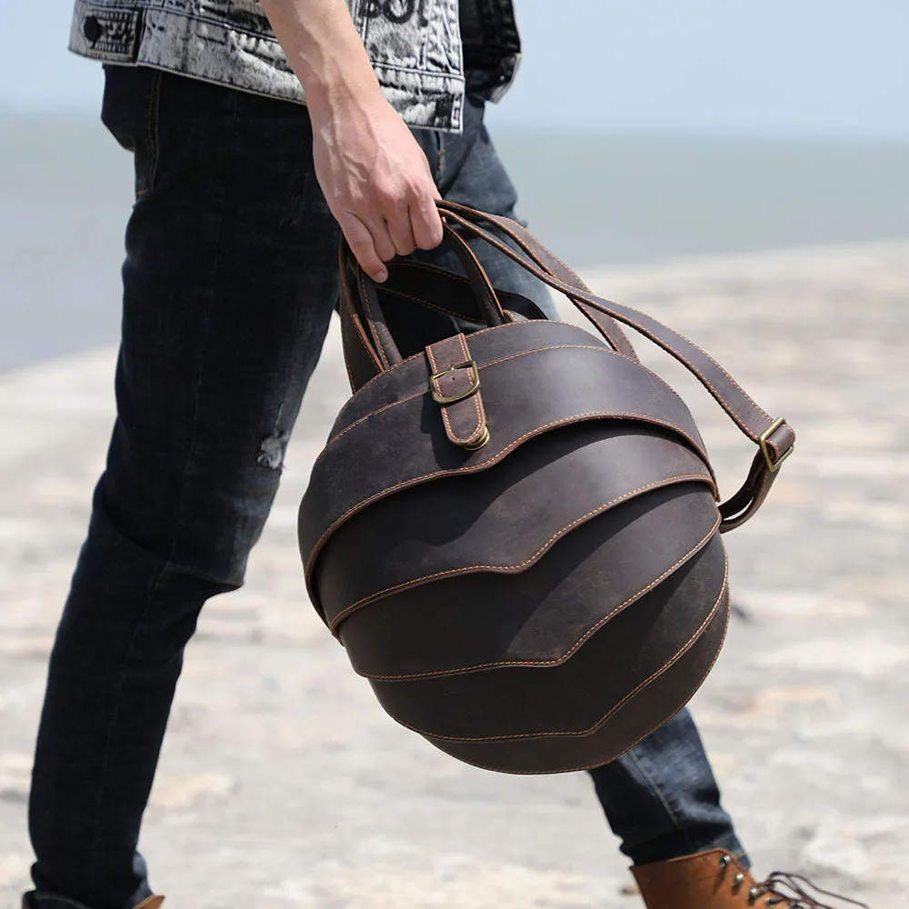 Handmade Cowhide Leather Cyclus Pangolin Backpack Large Size 9874