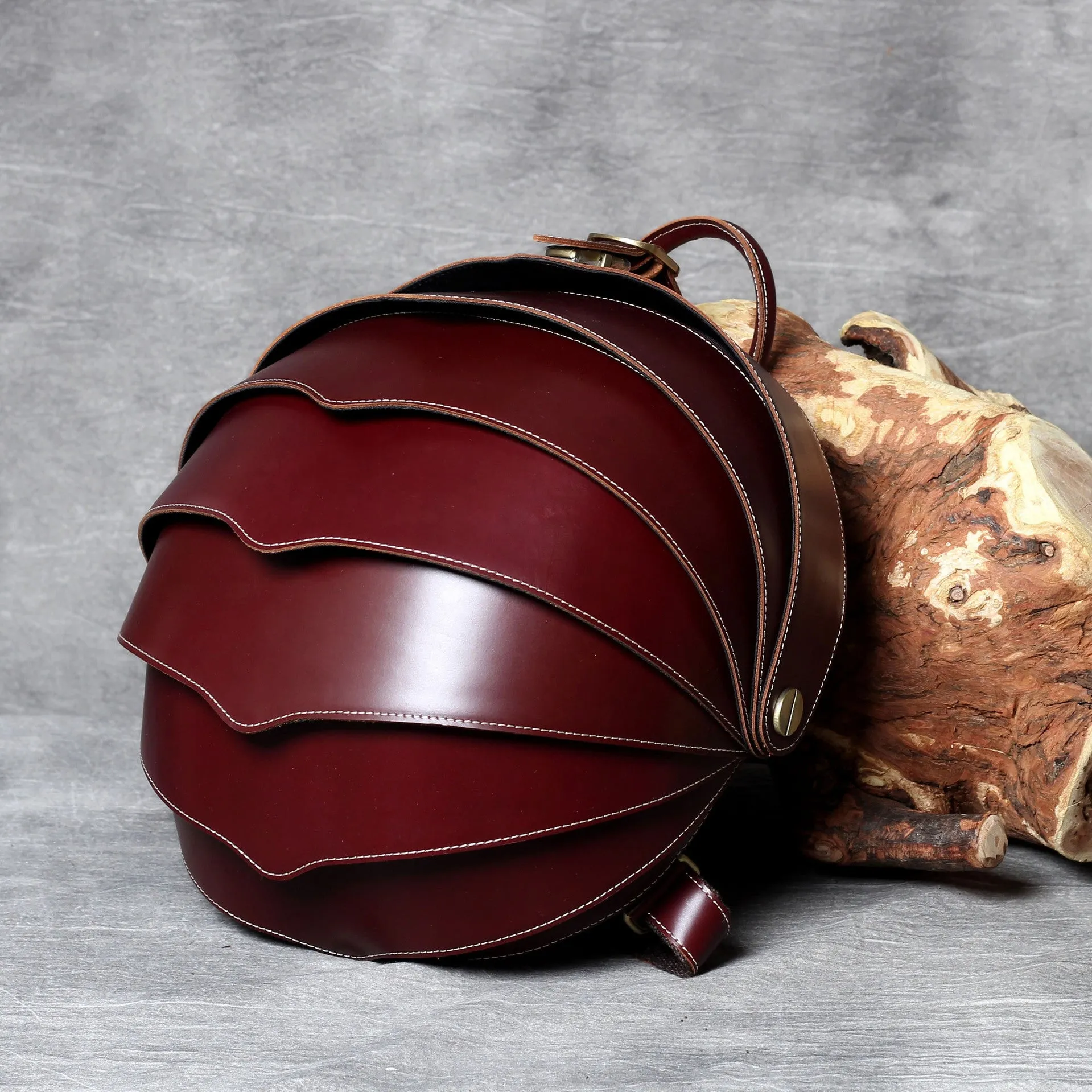 Handmade Cowhide Leather Cyclus Pangolin Backpack Large Size 9874
