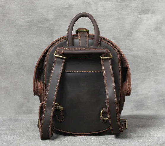 Handmade Cowhide Leather Cyclus Pangolin Backpack Large Size 9874