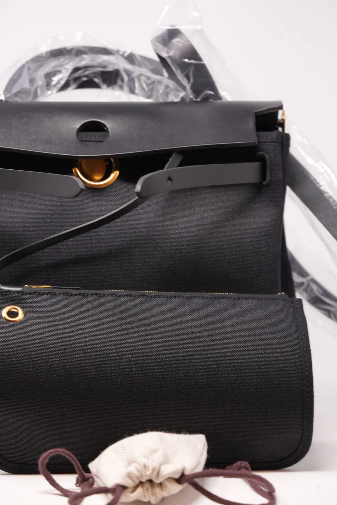 Hermes Herbag 31 Canvas Black New 2021