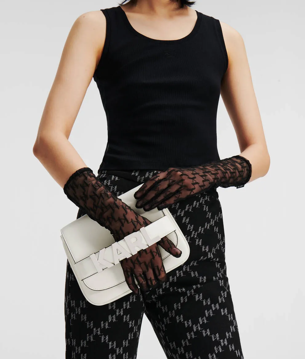 K/LETTERS FLAP CROSSBODY BAG