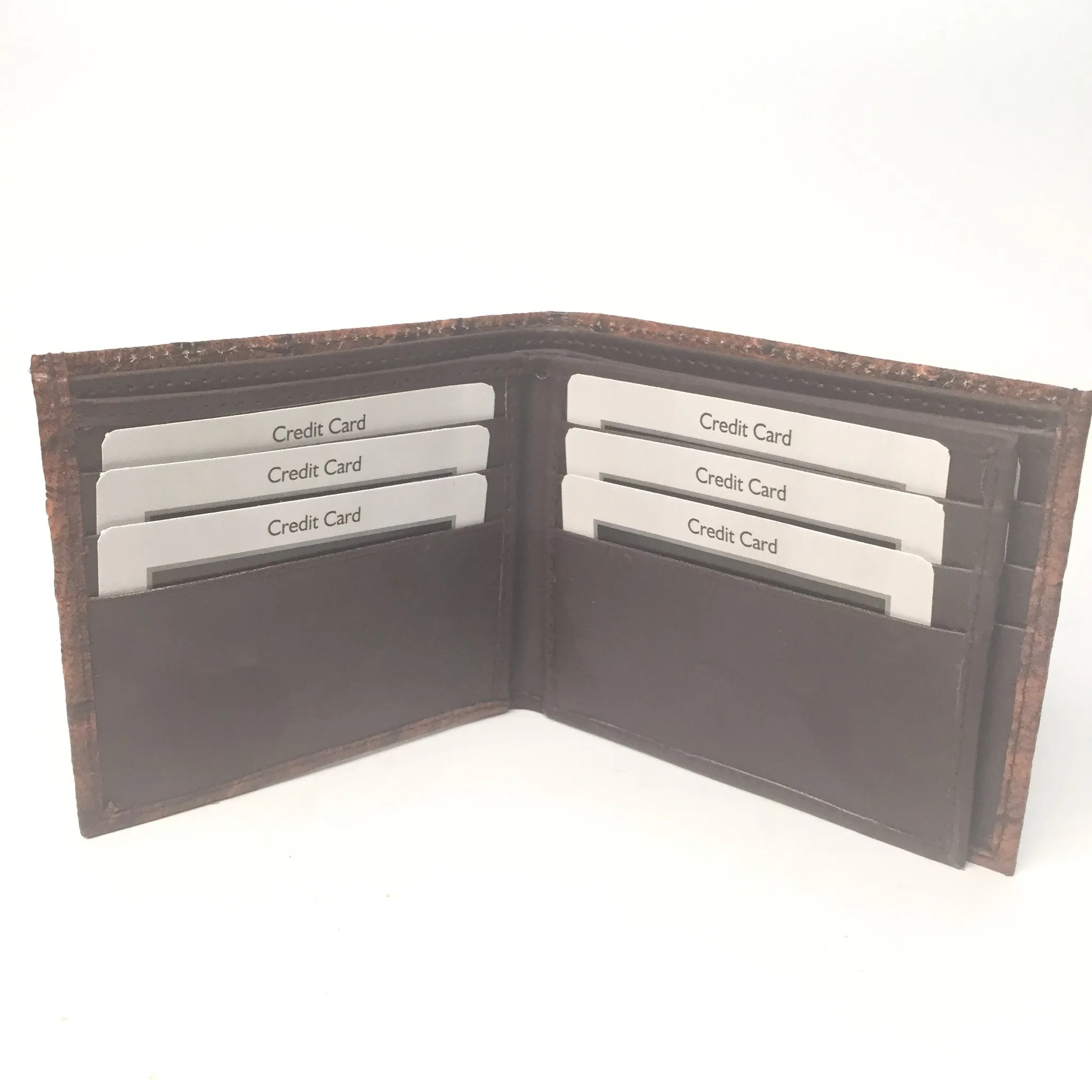 Leather Impressions Lizard Print Leather Bi-fold Wallet