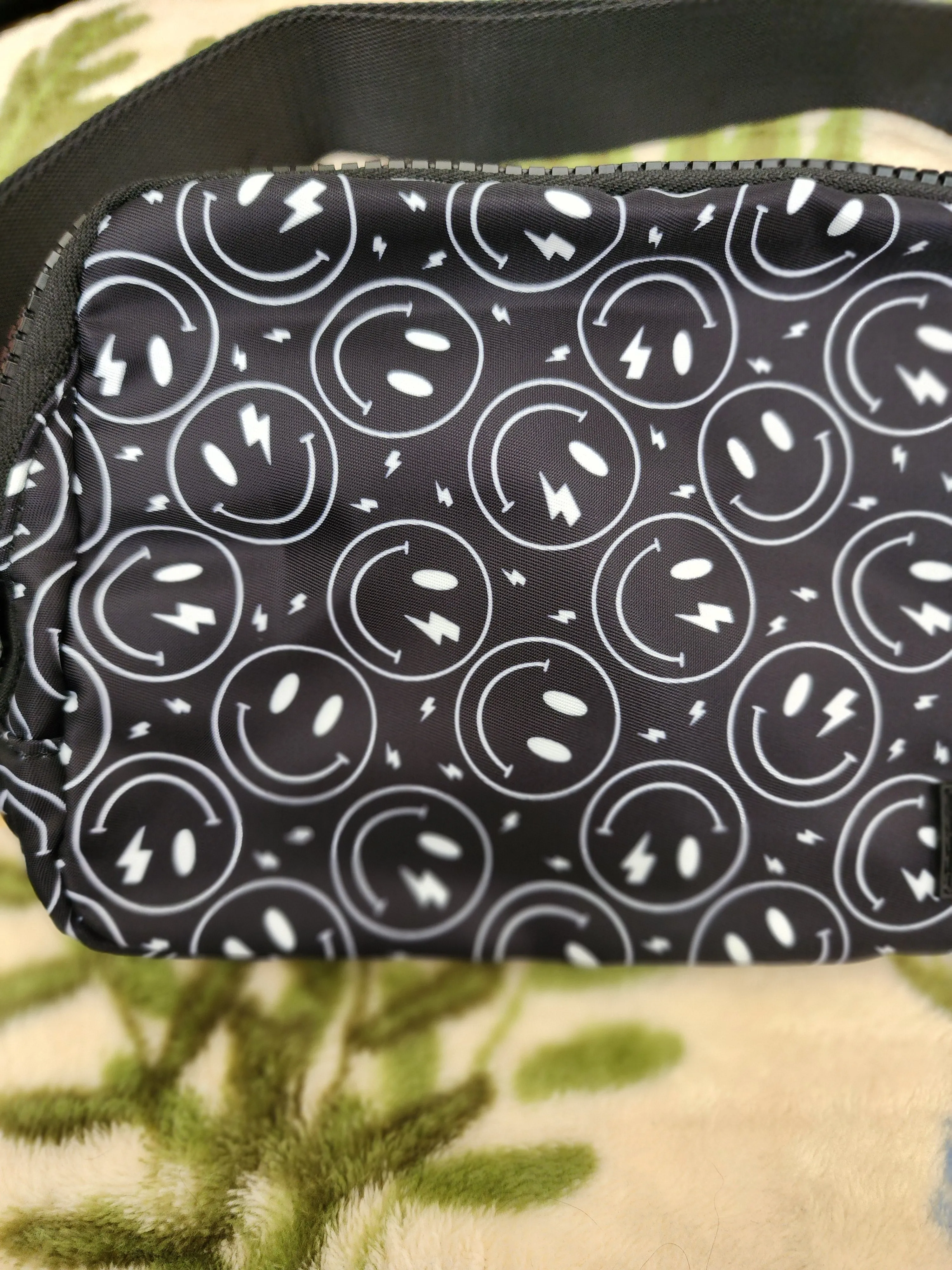 Lightning Smiley Faces Belt Bag