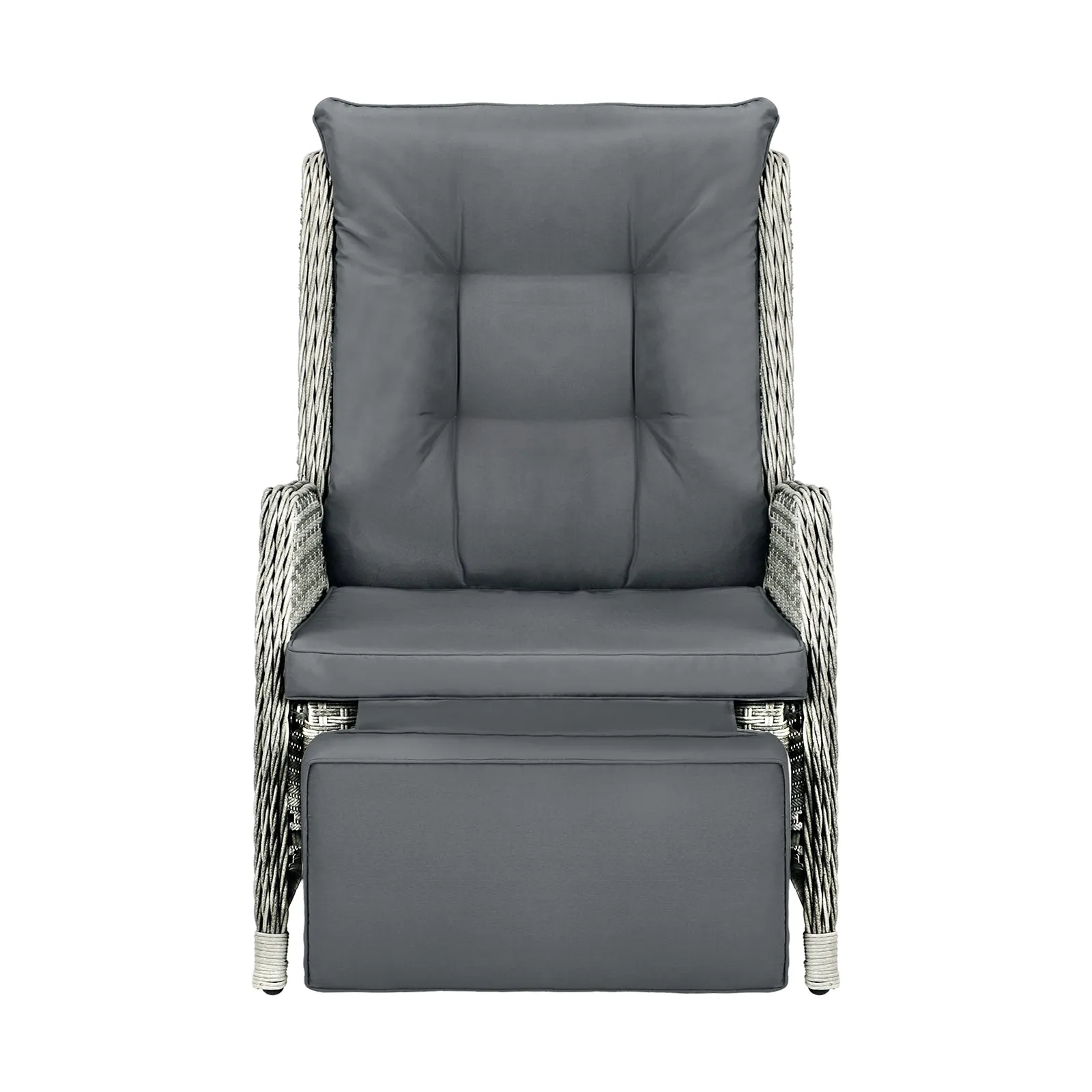 Livsip Recliner Chairs Outdoor Sun Lounge Wicker Garden Sofa Patio Furniture