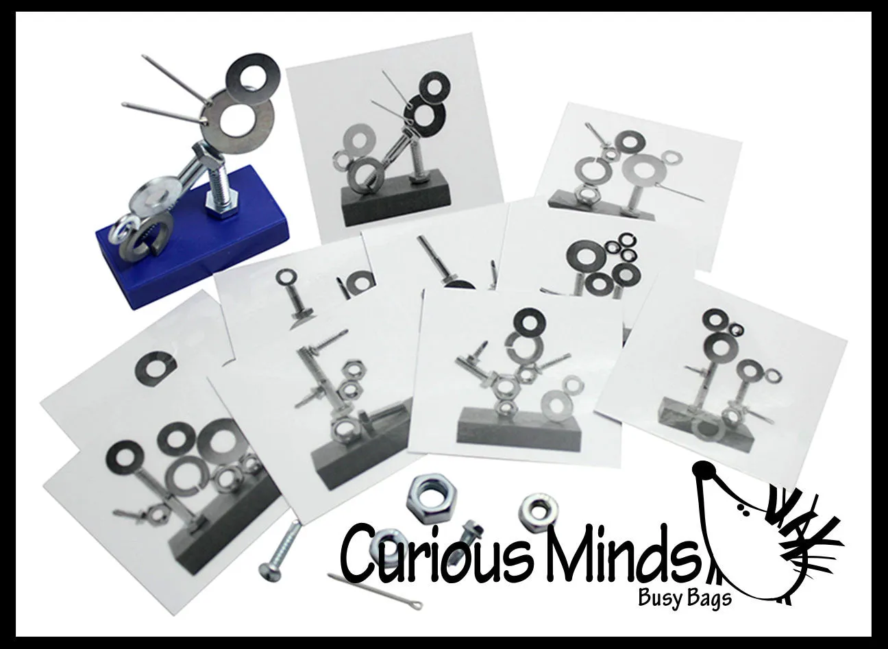 Magnetic Nuts and Bolts Pattern Busy Bag - Teach Magnetism  and visual discrimination with this fun learning activity