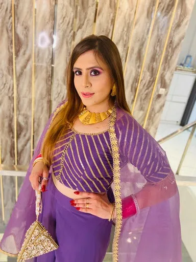 Mauve Stunning Sharara Set