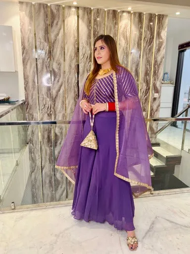 Mauve Stunning Sharara Set