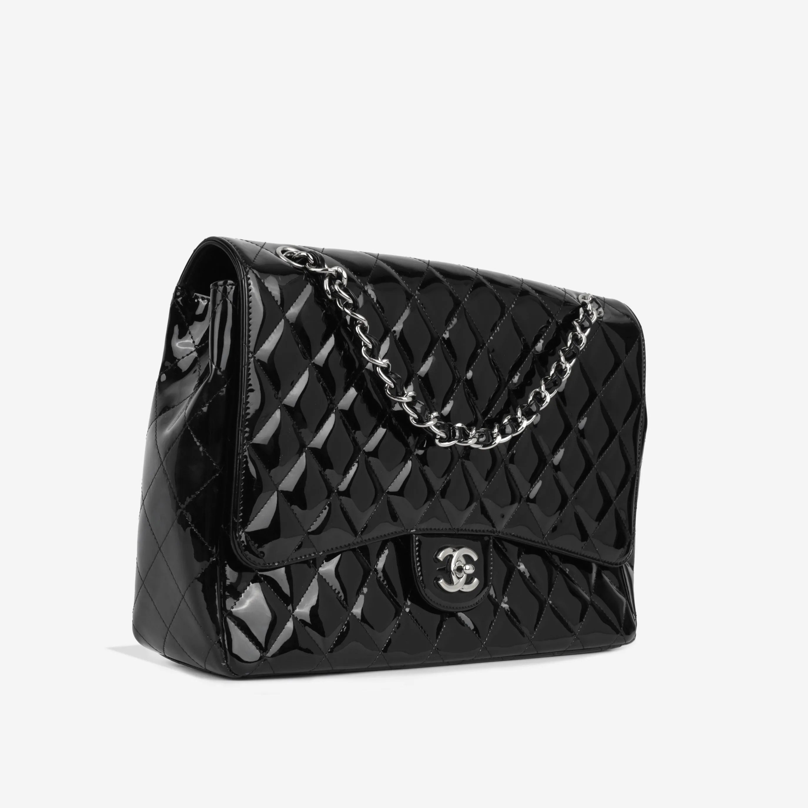 Maxi Classic Single Flap - Black Patent