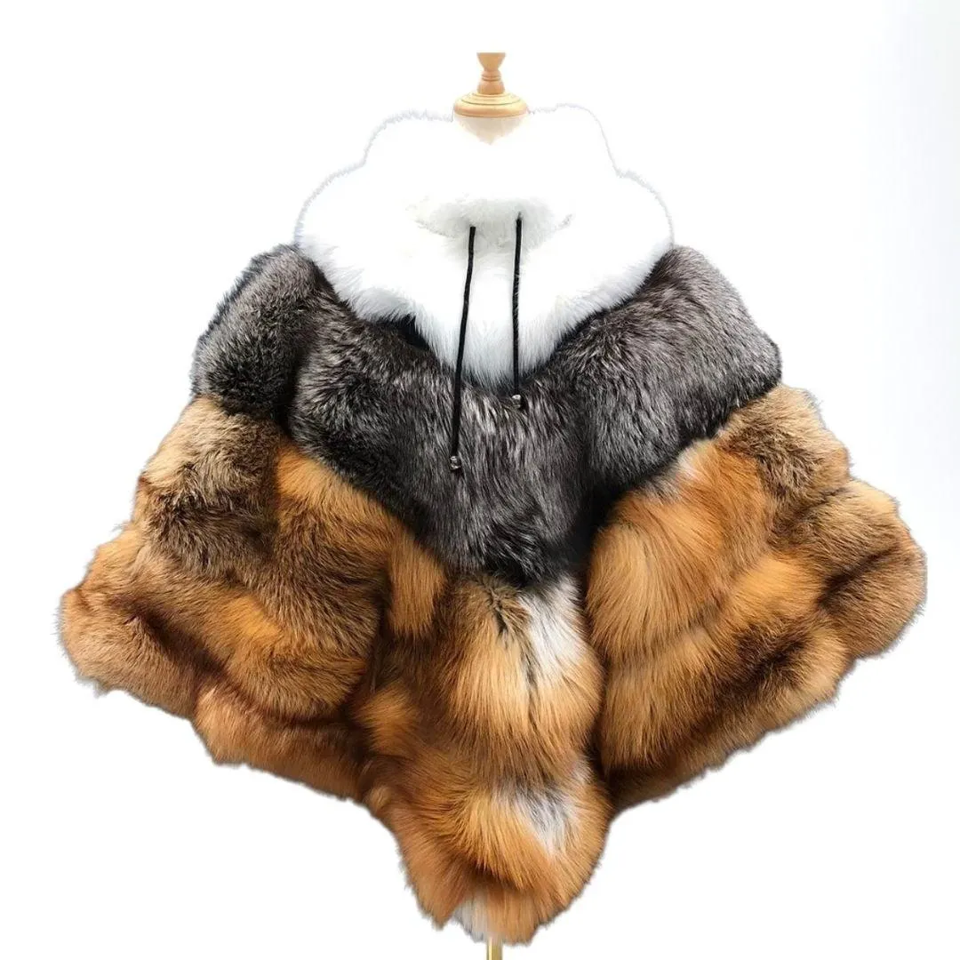 Melody Chic - Fox Fur Poncho