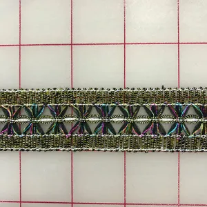 Metallic Trim - 1.125-inch Vintage Gold Multi-Color