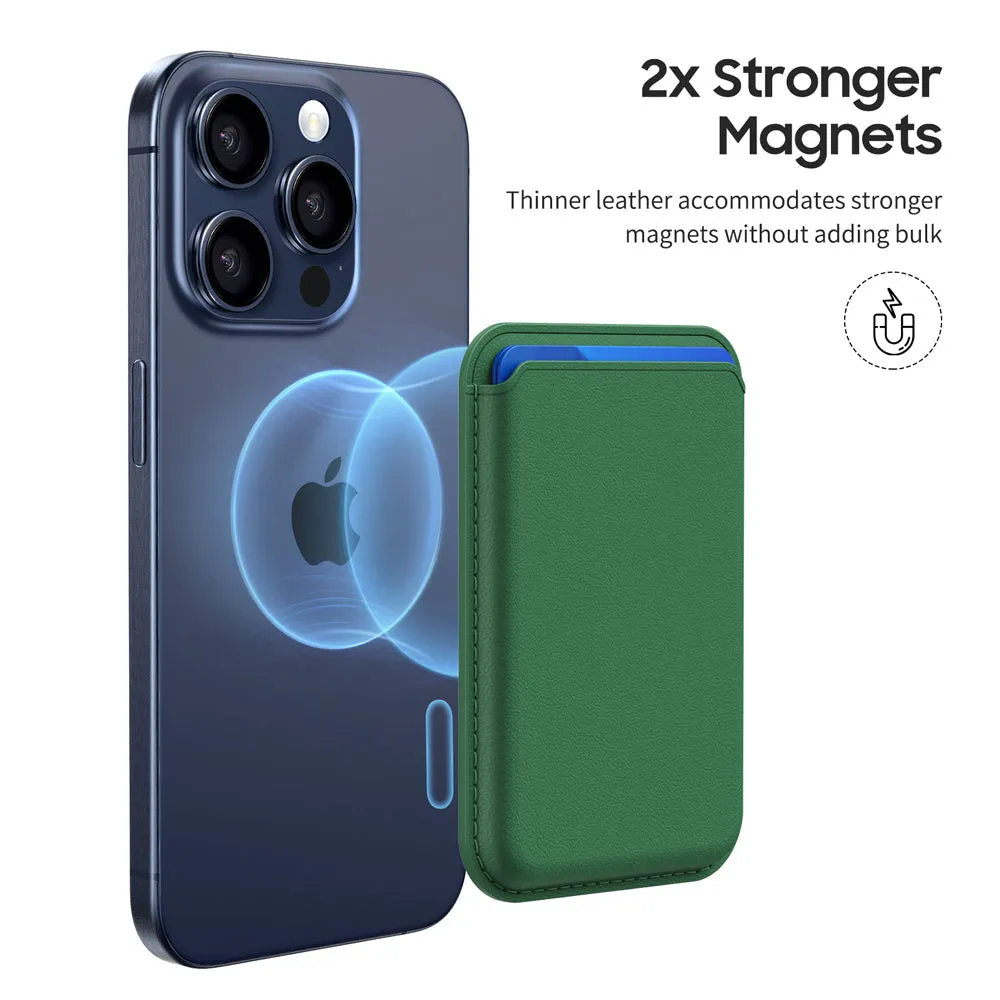 Midnight Green | Leather Wallet with MagSafe