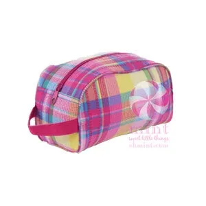 Monogrammed Seersucker Toiletry Bags