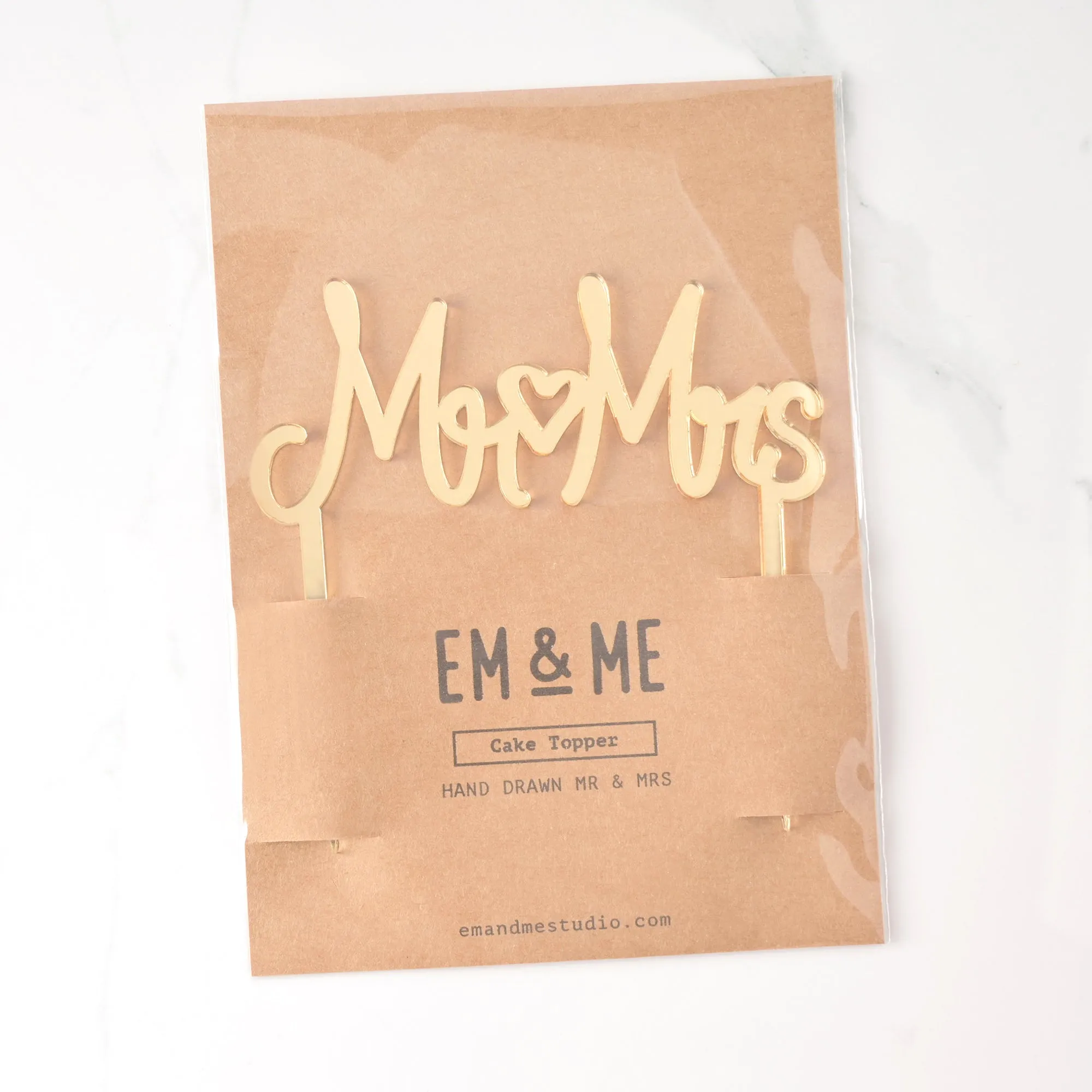 Mr & Mrs Wedding Cake Topper