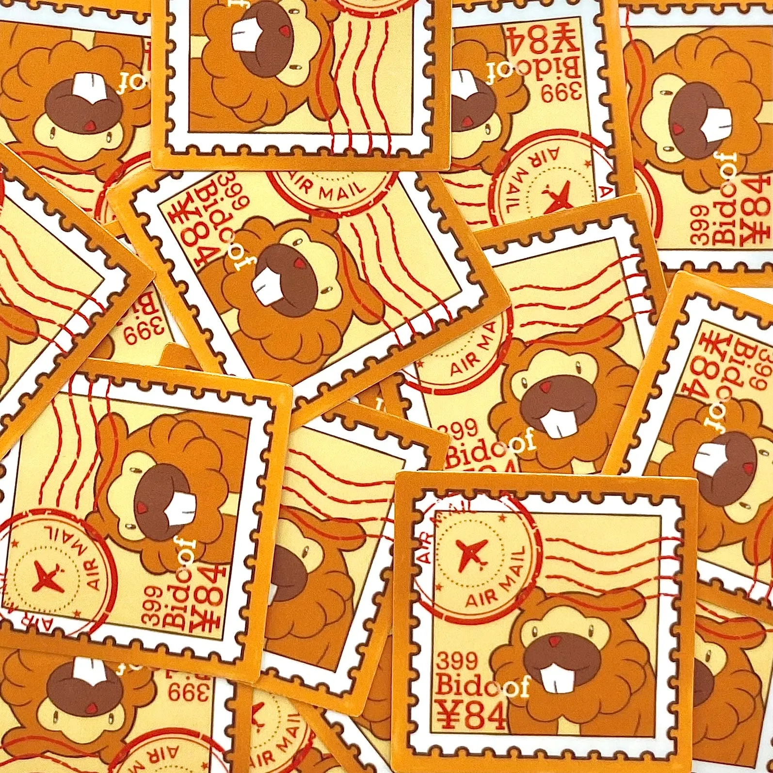 Normal Type Pokepal Stamps (mockups) vinyl  sticker pack