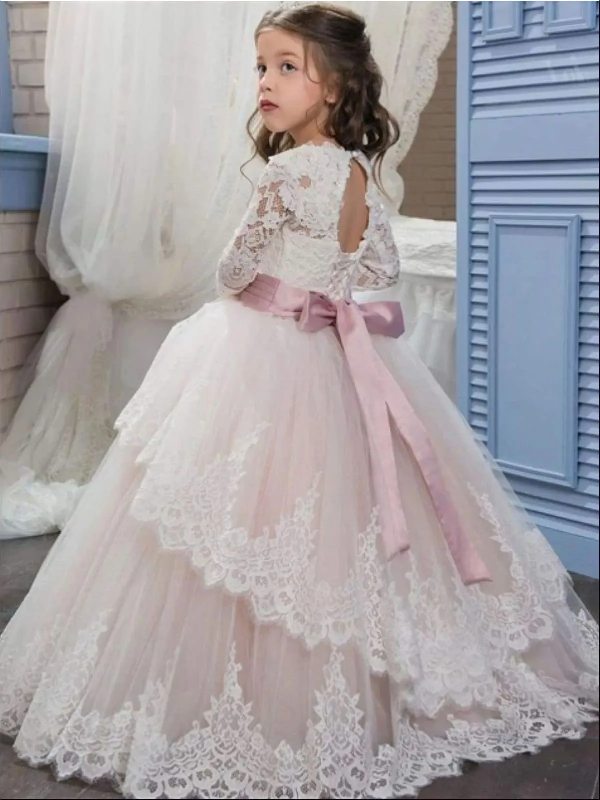 Oh So Stunning Crystal Belt Communion Gown