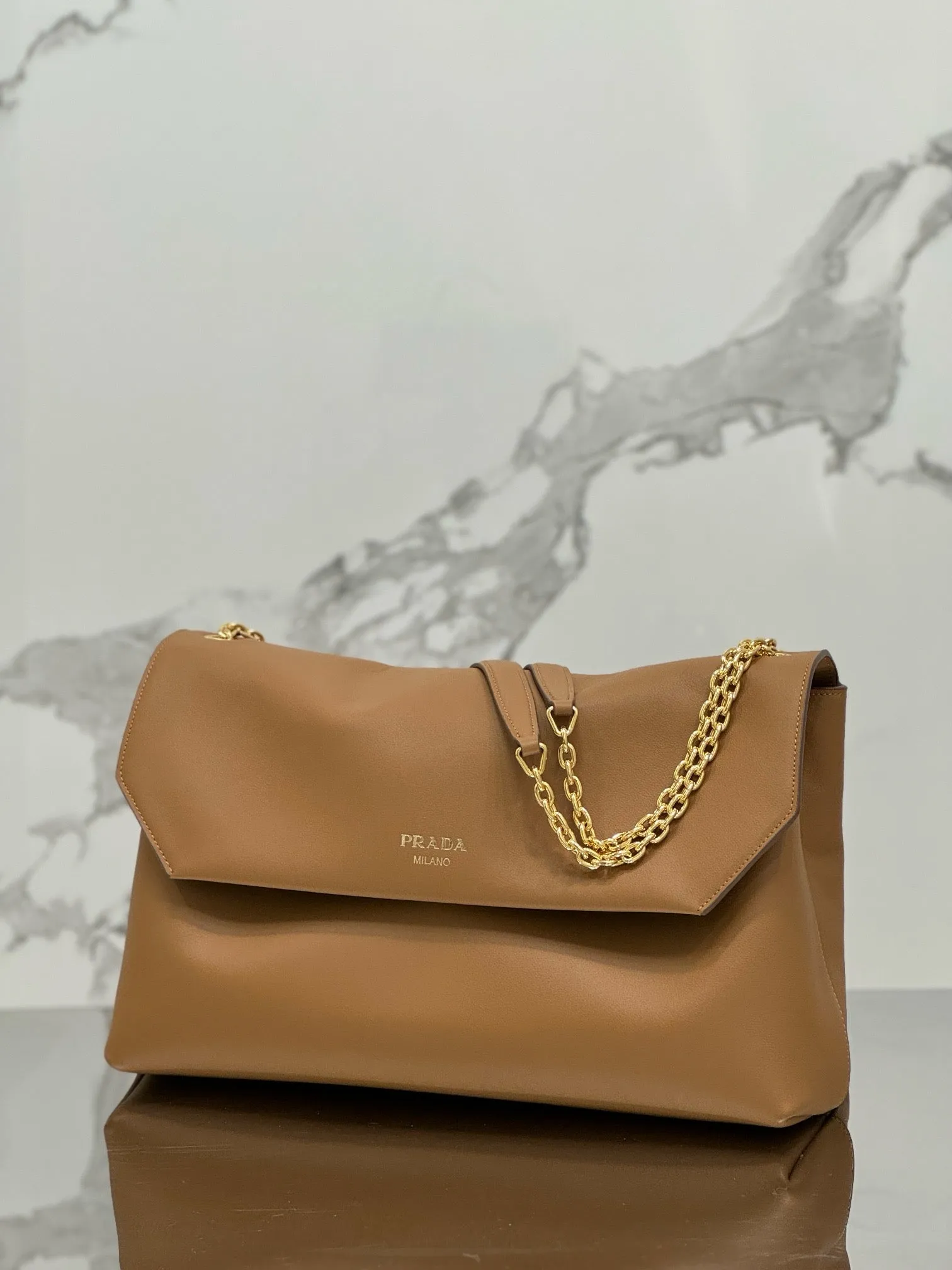 PD274 Large Leather Shoulder Bag / 9.1x15x4.5inches / HIGHEST QUALITY VERSION