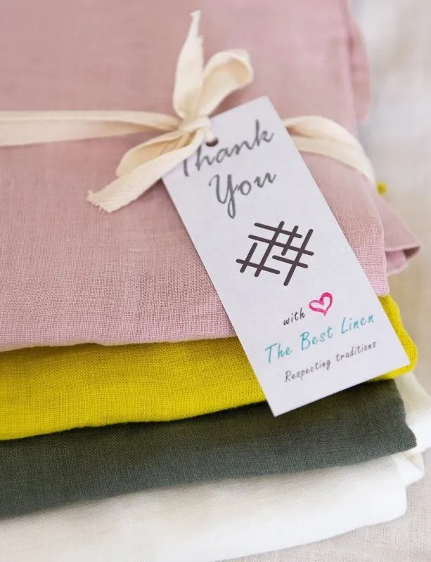 Pear linen tote bag