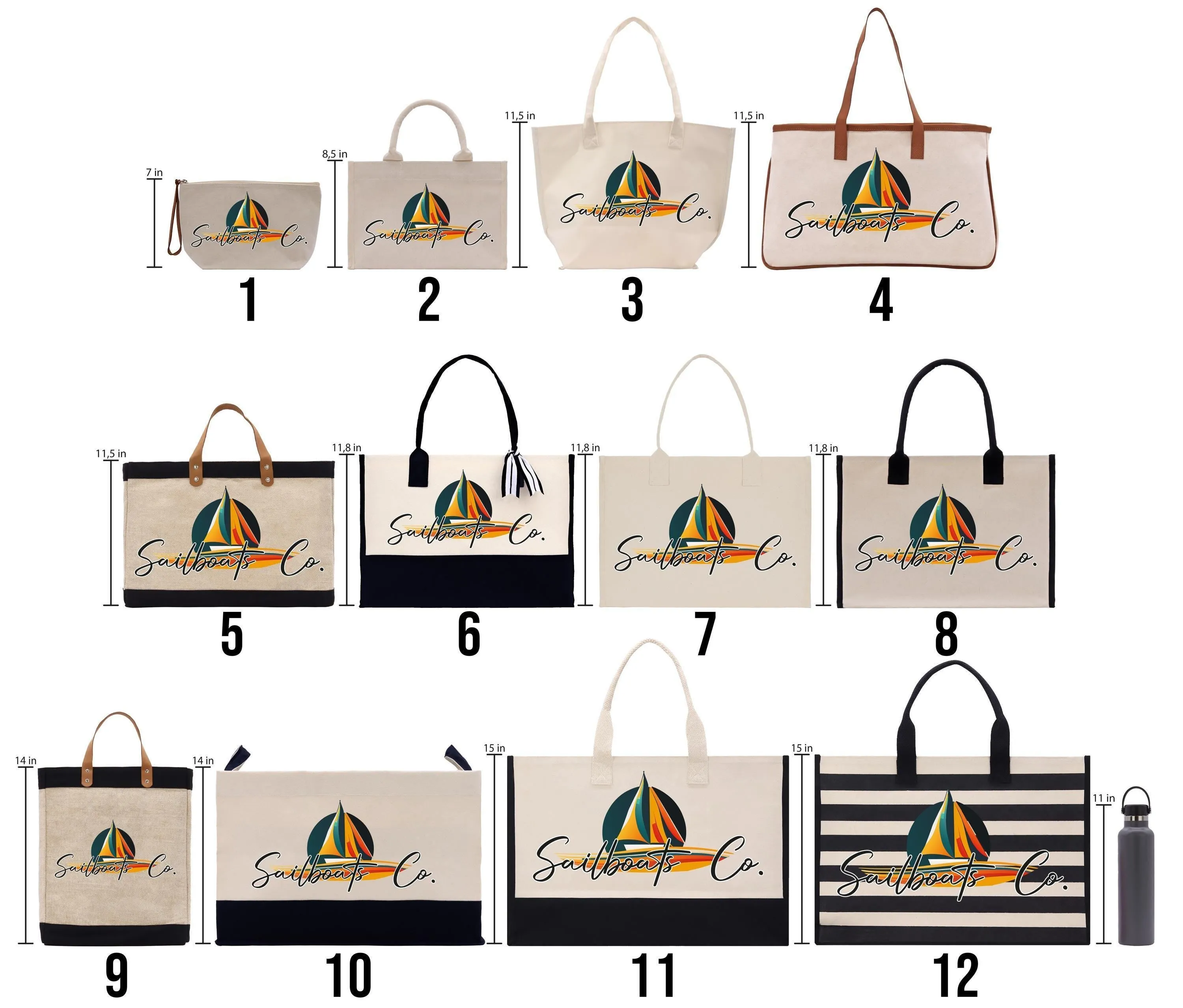 Personalized Name Cotton Canvas Tennis Tote Bag Gift for Tennis Lover Bag Tennis Coach Gift Bag (TB1011)