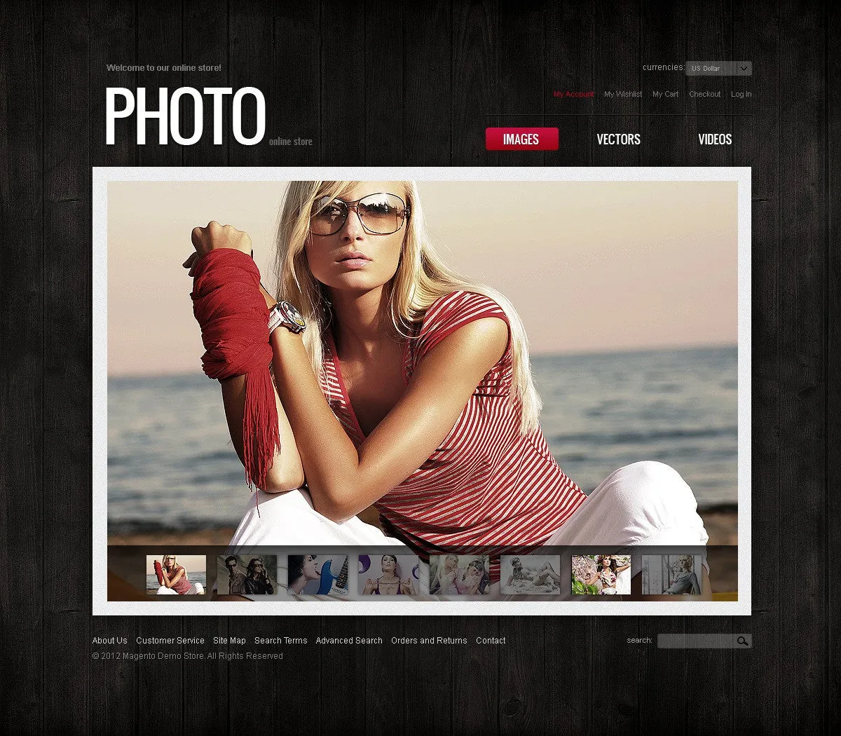 Photography Magento Website Design