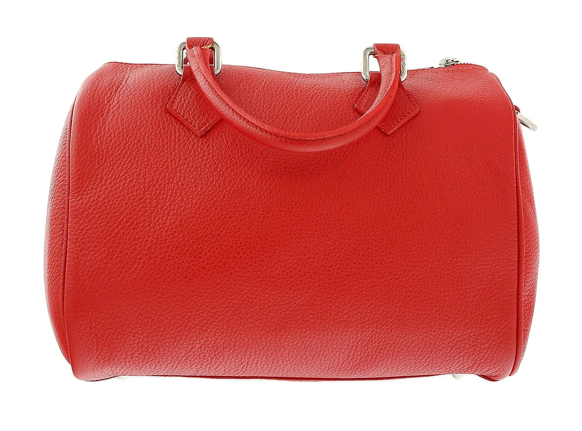 Pierre Cardin Red Leather Star Studded Medium Fashion Satchel Bag