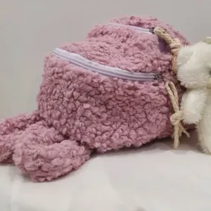 Preschool Children's Fur Backpack - Purple