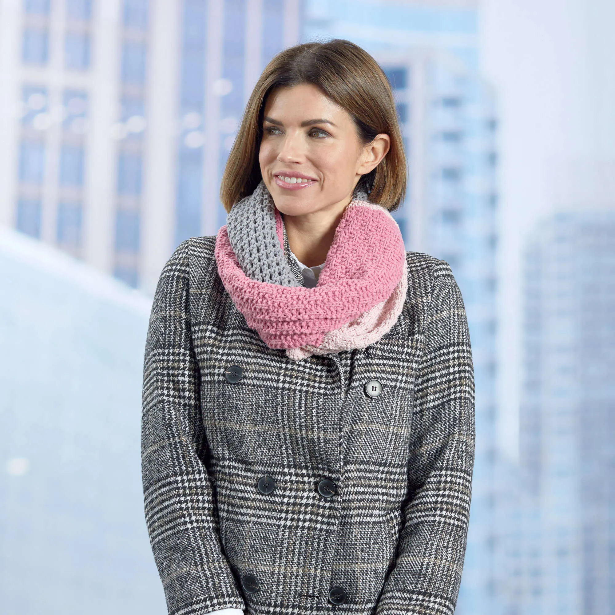 Red Heart Knit Stunning Sampler Stitch Cowl