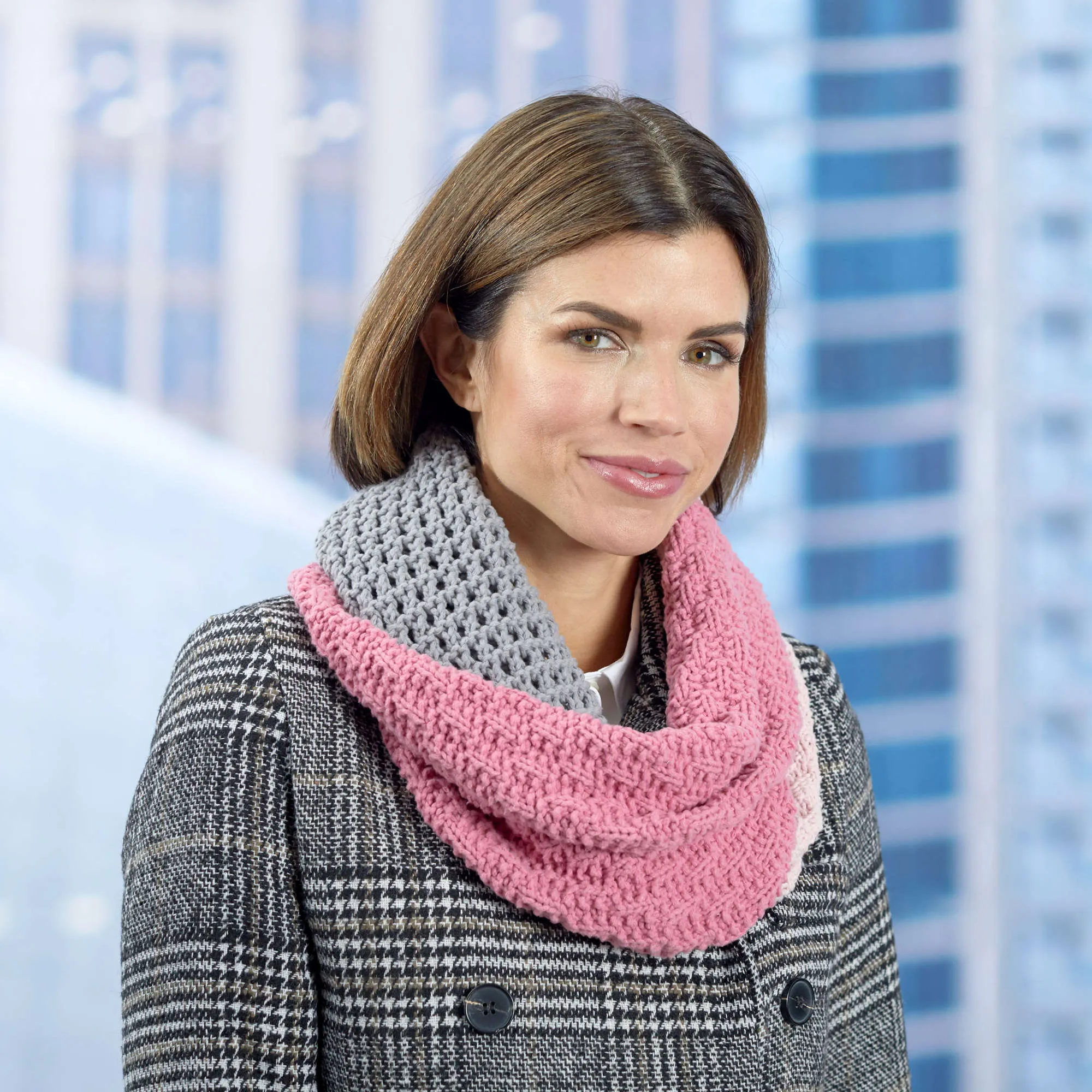 Red Heart Knit Stunning Sampler Stitch Cowl