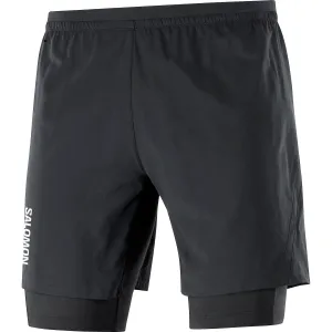 Salomon Men&#x27;s Cross Twinskin Shorts Deep Black | Buy Salomon Men&#x27;s Cross Twinskin Shorts Deep Black here | Outnorth