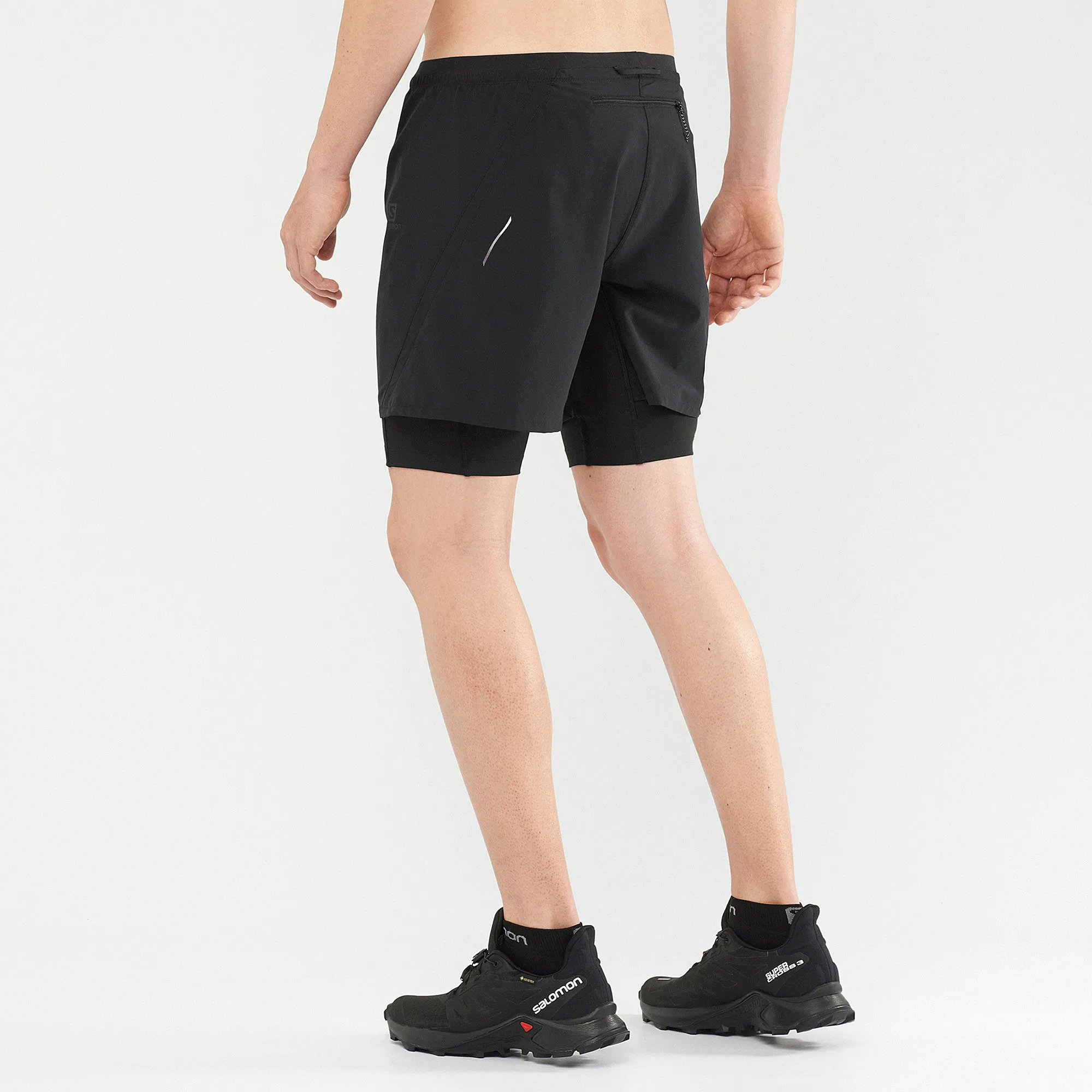Salomon Men&#x27;s Cross Twinskin Shorts Deep Black | Buy Salomon Men&#x27;s Cross Twinskin Shorts Deep Black here | Outnorth