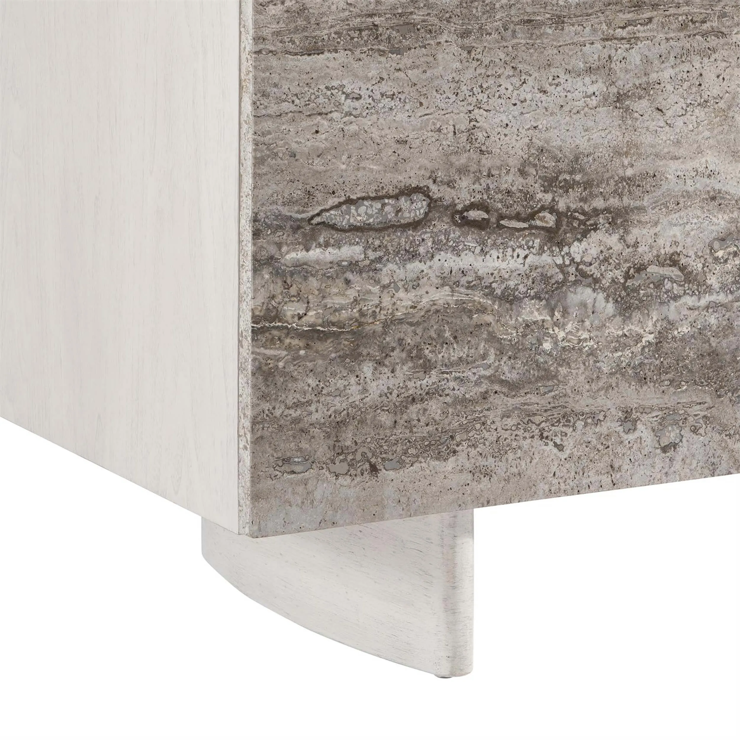 Sereno Entertainment Credenza, Silver Travertine