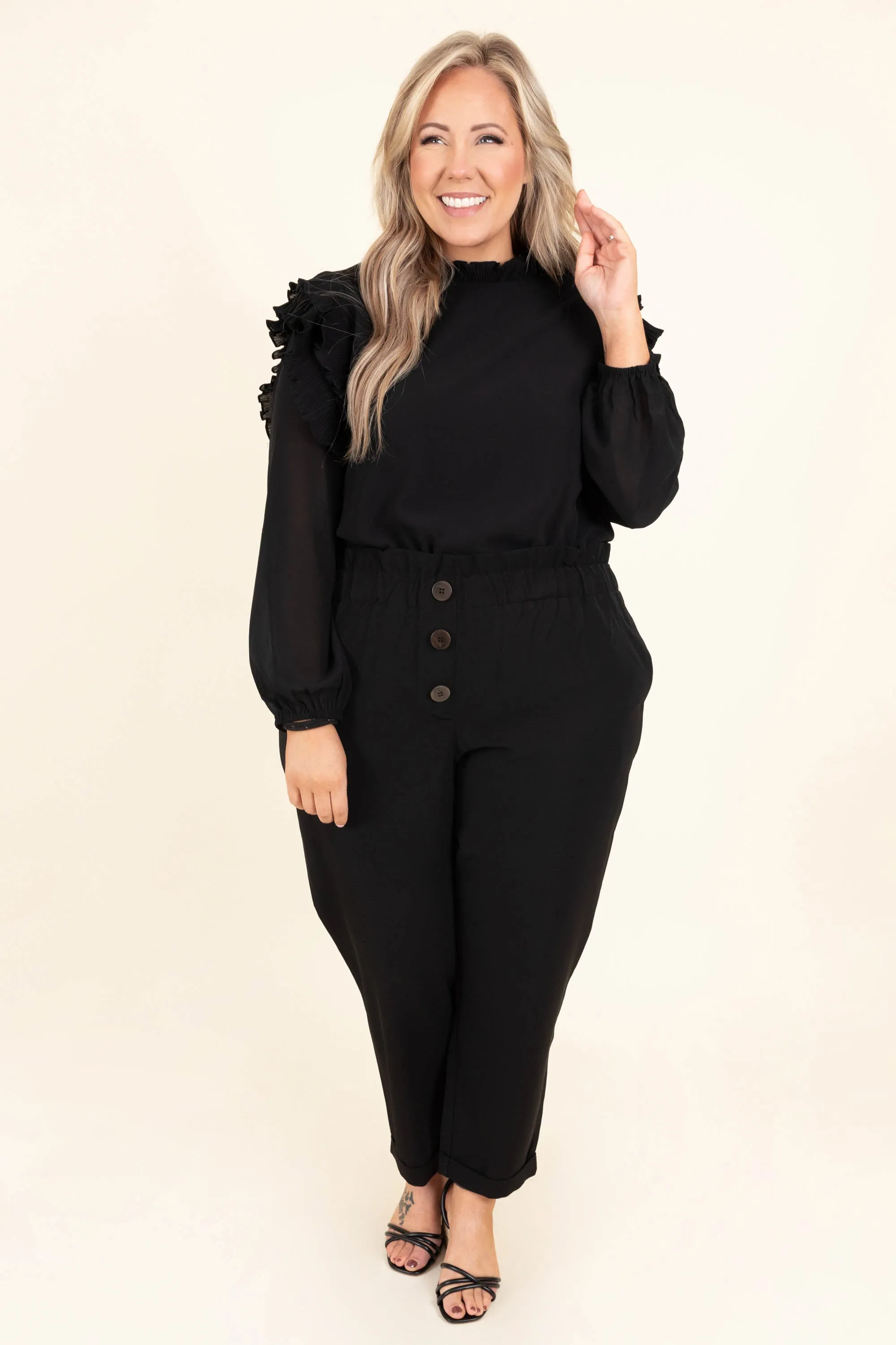 She's So Stunning Top, Black