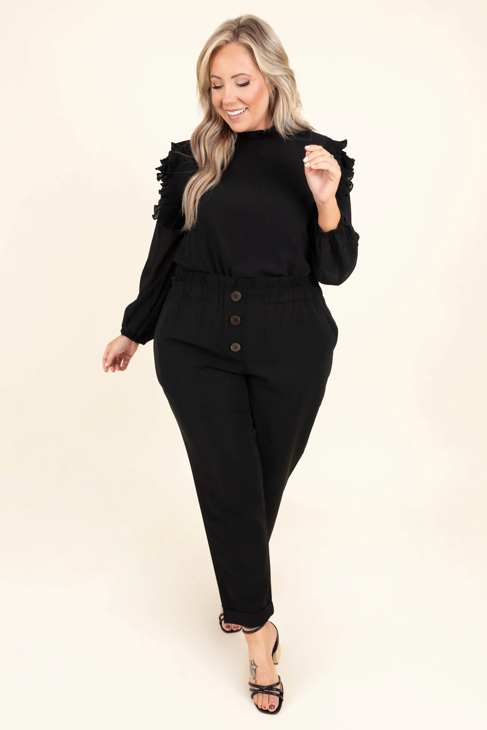 She's So Stunning Top, Black