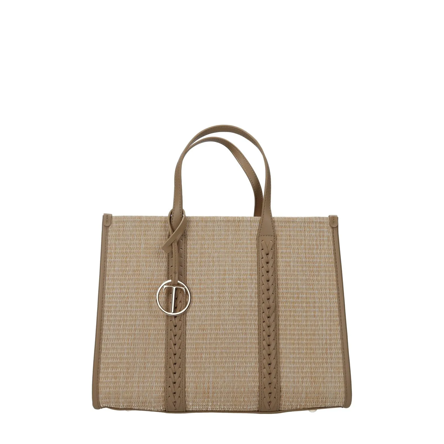 Shopping bag con in paglia